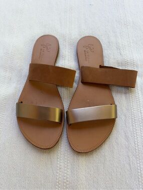 Joie "A La Plage" Sable Banded Flat Sandals size 40